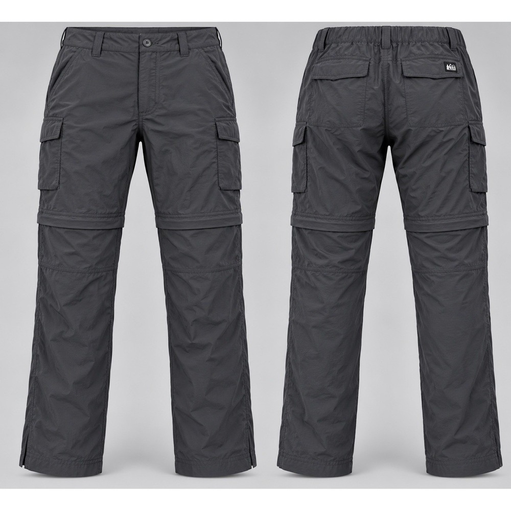 REI Co-op Pants 40x34 Sahara Convertible Cargo Zip Off gray Lightweight Gorpcore